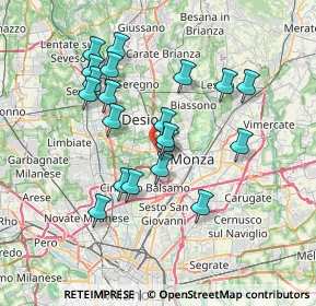 Mappa 20053 Muggiò MB, Italia (6.6355)