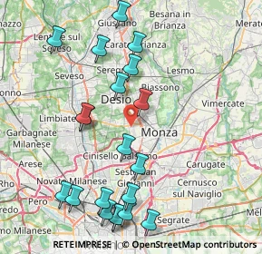 Mappa Via Luciano Manara, 20835 Muggiò MB, Italia (9.162)