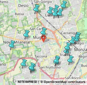 Mappa Via Luciano Manara, 20835 Muggiò MB, Italia (2.492)