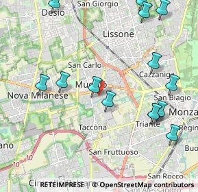 Mappa 20053 Muggiò MB, Italia (2.47786)