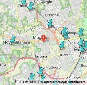 Mappa Via Luciano Manara, 20835 Muggiò MB, Italia (2.95412)