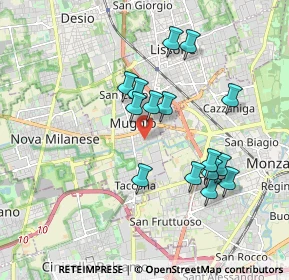 Mappa Via Luciano Manara, 20835 Muggiò MB, Italia (1.68667)