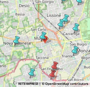 Mappa 20053 Muggiò MB, Italia (2.65727)