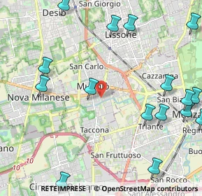 Mappa Via Luciano Manara, 20835 Muggiò MB, Italia (2.88938)