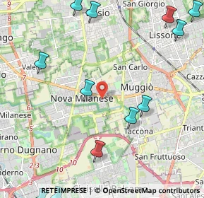 Mappa Via Giosuè Carducci, 20834 Nova Milanese MB, Italia (3.00667)