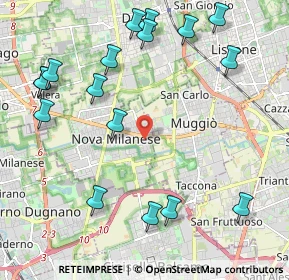 Mappa Via Giosuè Carducci, 20834 Nova Milanese MB, Italia (2.56941)