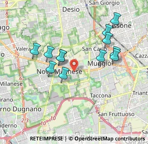 Mappa Via Giosuè Carducci, 20834 Nova Milanese MB, Italia (1.70917)