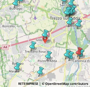 Mappa Via Europa, 20056 Grezzago MI, Italia (2.8505)