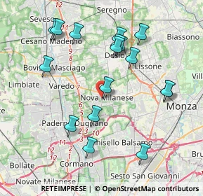 Mappa Via XX Settembre, 20834 Nova Milanese MB, Italia (4.06118)