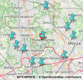 Mappa Via XX Settembre, 20834 Nova Milanese MB, Italia (4.86364)