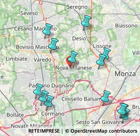 Mappa Via XX Settembre, 20834 Nova Milanese MB, Italia (4.89846)