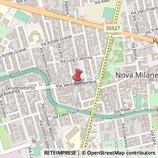 Mappa Via XX Settembre, 25, 20834 Nova Milanese MB, Italia, 20834 Nova Milanese, Monza e Brianza (Lombardia)