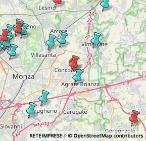 Mappa Via Padre Tarcisio Massironi, 20049 Concorezzo MB, Italia (6.067)