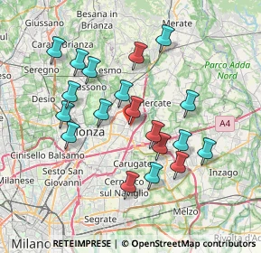 Mappa Via Padre Tarcisio Massironi, 20049 Concorezzo MB, Italia (6.90158)