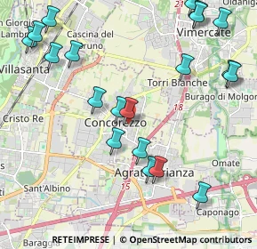 Mappa Via Padre Tarcisio Massironi, 20049 Concorezzo MB, Italia (2.511)