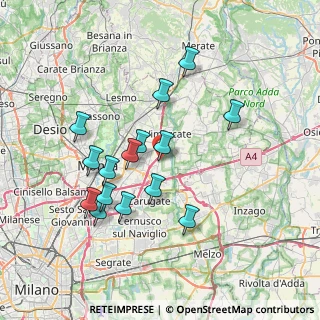Mappa Via Lambro, 20864 Agrate Brianza MB, Italia (6.896)