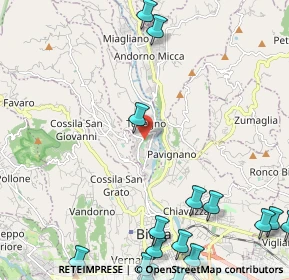 Mappa Via Martiri della Libertà, 13818 Tollegno BI, Italia (3.36125)