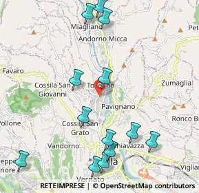 Mappa Via Martiri della Libertà, 13818 Tollegno BI, Italia (2.42308)