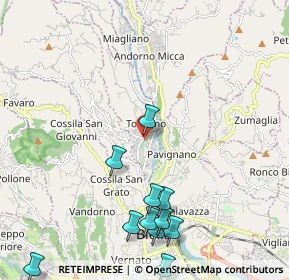 Mappa Via Martiri della Libertà, 13818 Tollegno BI, Italia (2.57273)