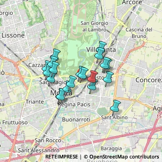 Mappa Via Raffaele Merelli, 20052 Monza MB, Italia (1.3435)
