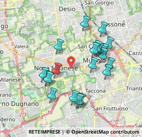Mappa Via Giuseppe Parini, 20834 Nova Milanese MB, Italia (1.7605)