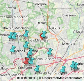 Mappa Via Giuseppe Parini, 20834 Nova Milanese MB, Italia (5.37063)