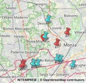 Mappa Via Giuseppe Parini, 20834 Nova Milanese MB, Italia (4.58417)