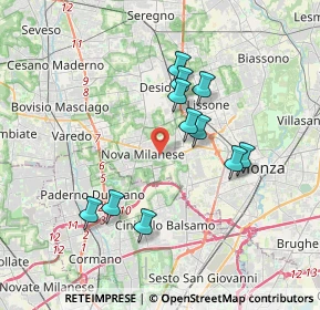Mappa Via Giuseppe Parini, 20834 Nova Milanese MB, Italia (3.22455)