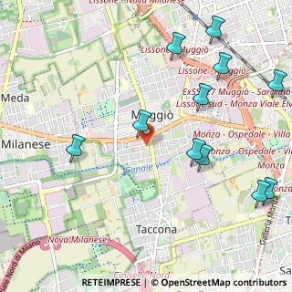 Mappa Via della Ricostruzione, 20053 Muggiò MB, Italia (1.27182)