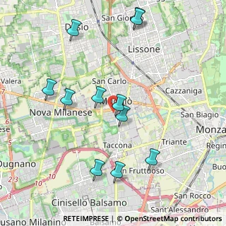 Mappa Via della Ricostruzione, 20053 Muggiò MB, Italia (2.13455)