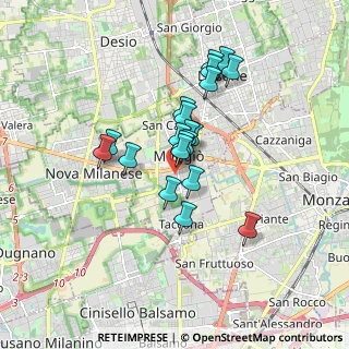 Mappa Via della Ricostruzione, 20053 Muggiò MB, Italia (1.3035)