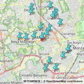 Mappa Via della Ricostruzione, 20053 Muggiò MB, Italia (2.2685)