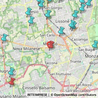 Mappa Via della Ricostruzione, 20053 Muggiò MB, Italia (3.4325)