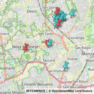 Mappa Via della Ricostruzione, 20053 Muggiò MB, Italia (2.31733)