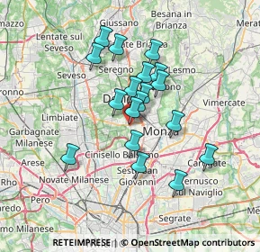 Mappa Via della Ricostruzione, 20053 Muggiò MB, Italia (5.52556)