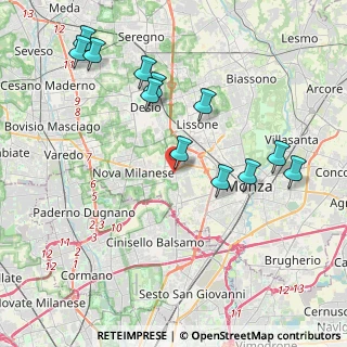 Mappa Via della Ricostruzione, 20053 Muggiò MB, Italia (4.3025)