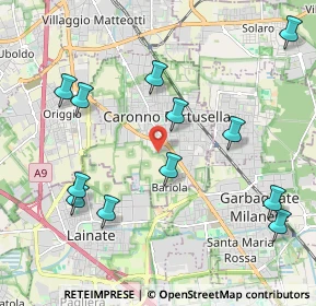 Mappa Via Milano, 21042 Caronno Pertusella VA, Italia (2.295)