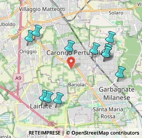 Mappa Via Milano, 21042 Caronno Pertusella VA, Italia (2.08583)