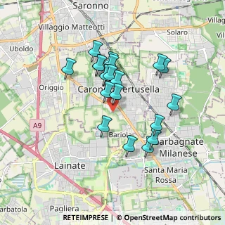 Mappa Via Milano, 21042 Caronno Pertusella VA, Italia (1.501)
