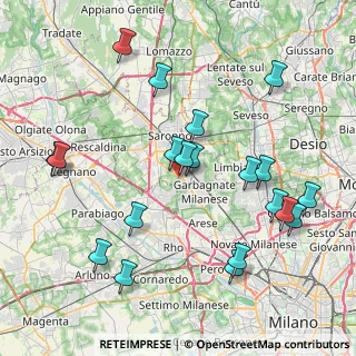 Mappa Via Milano, 21042 Caronno Pertusella VA, Italia (8.8205)