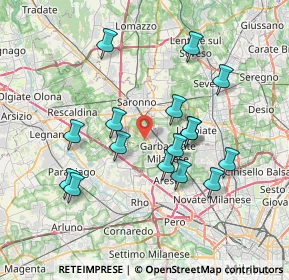 Mappa Via Milano, 21042 Caronno Pertusella VA, Italia (6.96625)