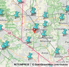 Mappa Via Milano, 21042 Caronno Pertusella VA, Italia (5.8225)