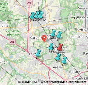 Mappa Via Milano, 21042 Caronno Pertusella VA, Italia (3.45091)