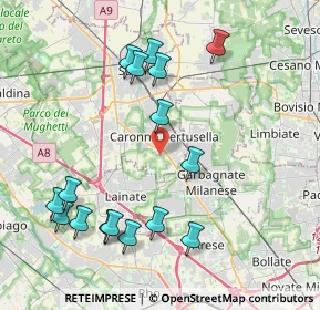 Mappa Via Milano, 21042 Caronno Pertusella VA, Italia (4.44875)