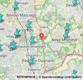 Mappa H5QF+G8, 20037 Paderno Dugnano MI, Italia (3.08267)