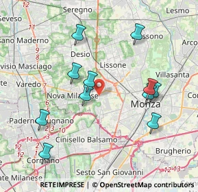 Mappa 20835 Muggiò MB, Italia (3.91091)