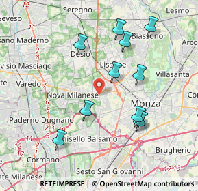 Mappa 20835 Muggiò MB, Italia (3.80364)