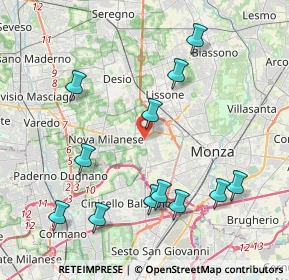 Mappa 20835 Muggiò MB, Italia (4.44417)
