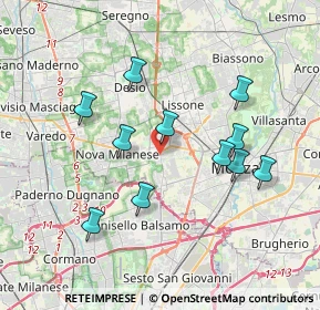 Mappa 20835 Muggiò MB, Italia (3.46182)