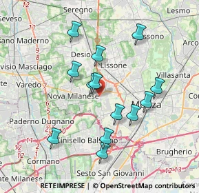 Mappa 20835 Muggiò MB, Italia (3.41692)